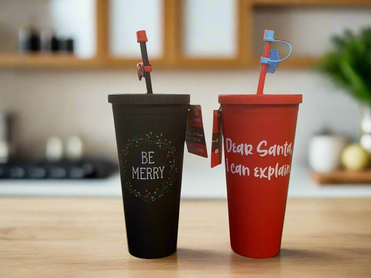 2 pack Christmas Plastic Cups