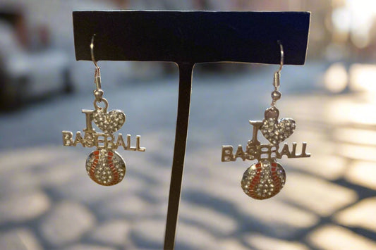 Large Baseball Earrings