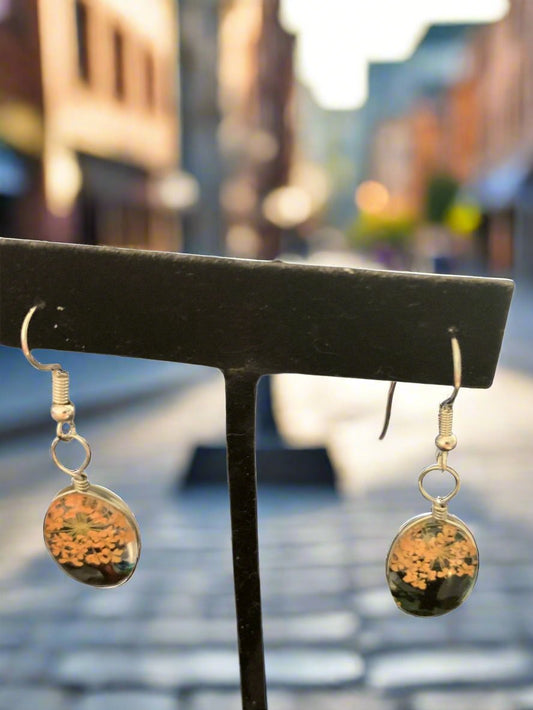 Orange Glass Earring