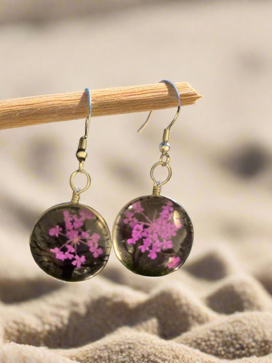 Pink Glass Earrings